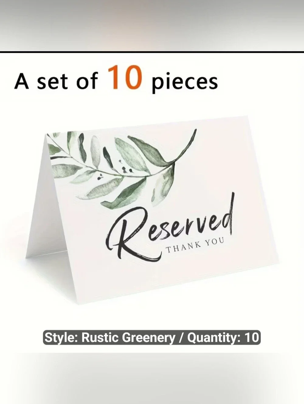 NEW RESERVE TABLE SIGNS 10/PACK RECEPTIONS/WEDDINGS/SPECIAL OCCASSIONS 8 x 6